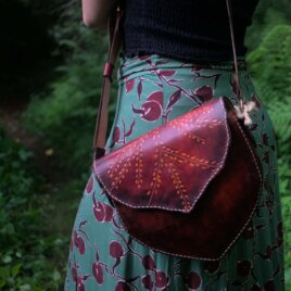 sac phagus avec motif végétal